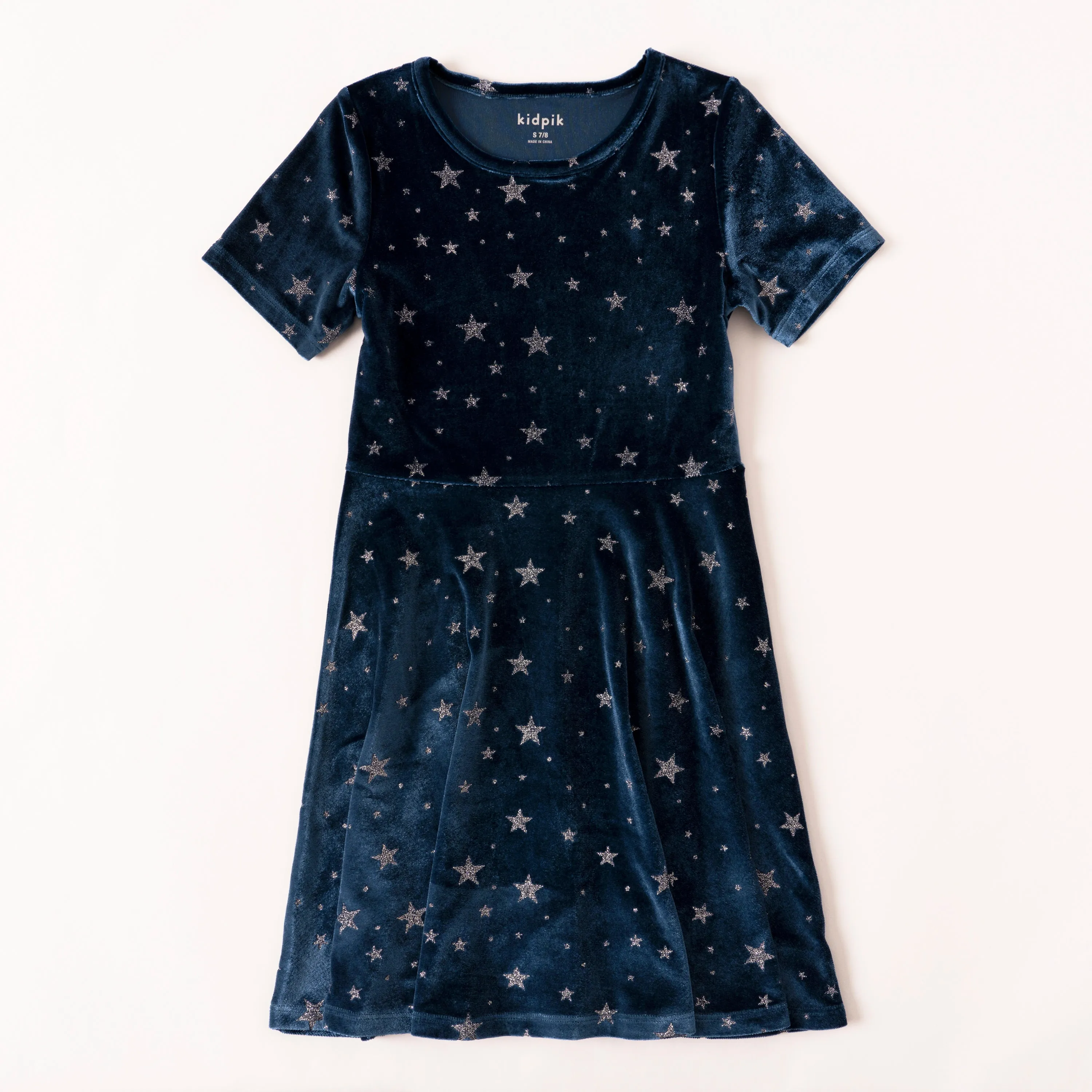 Glitter Star Velour Skater Dress