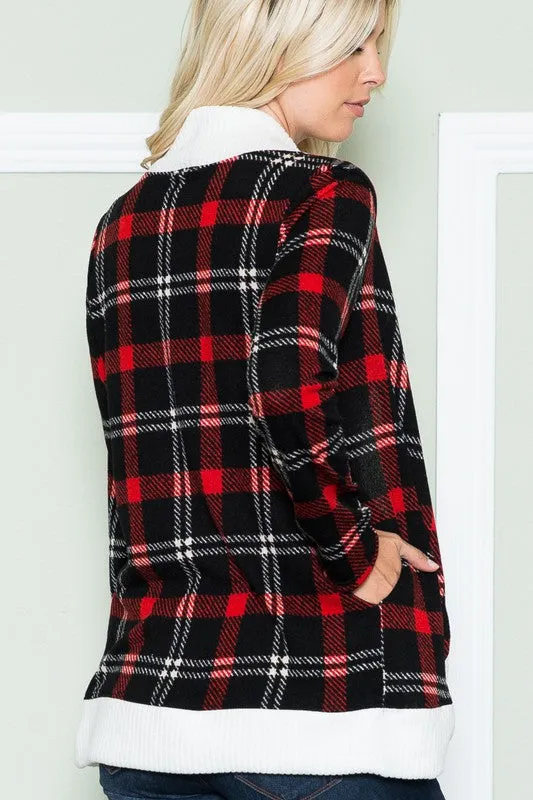 Holiday Plaid Cardigan