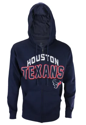 Houston Texans NFL Football Men's In The Pocket Full Zip Fleece Hoodie, Navy