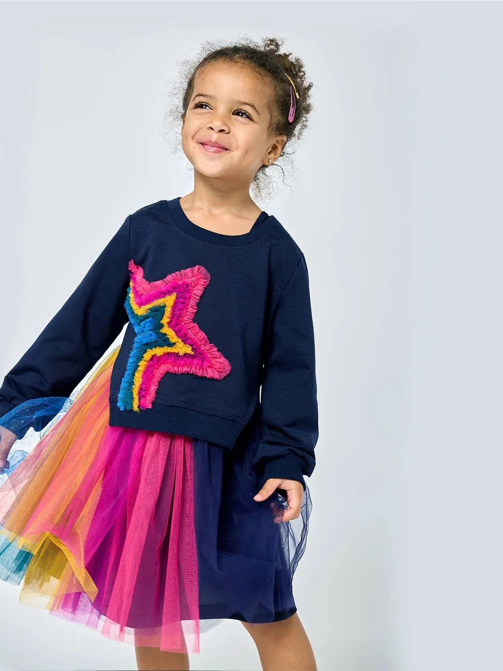 Infant l Toddler l Little Girl’s Rainbow Star Twofer Dress