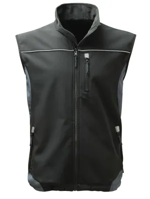 Jadite Softshell Gilet Bodywarmer Black