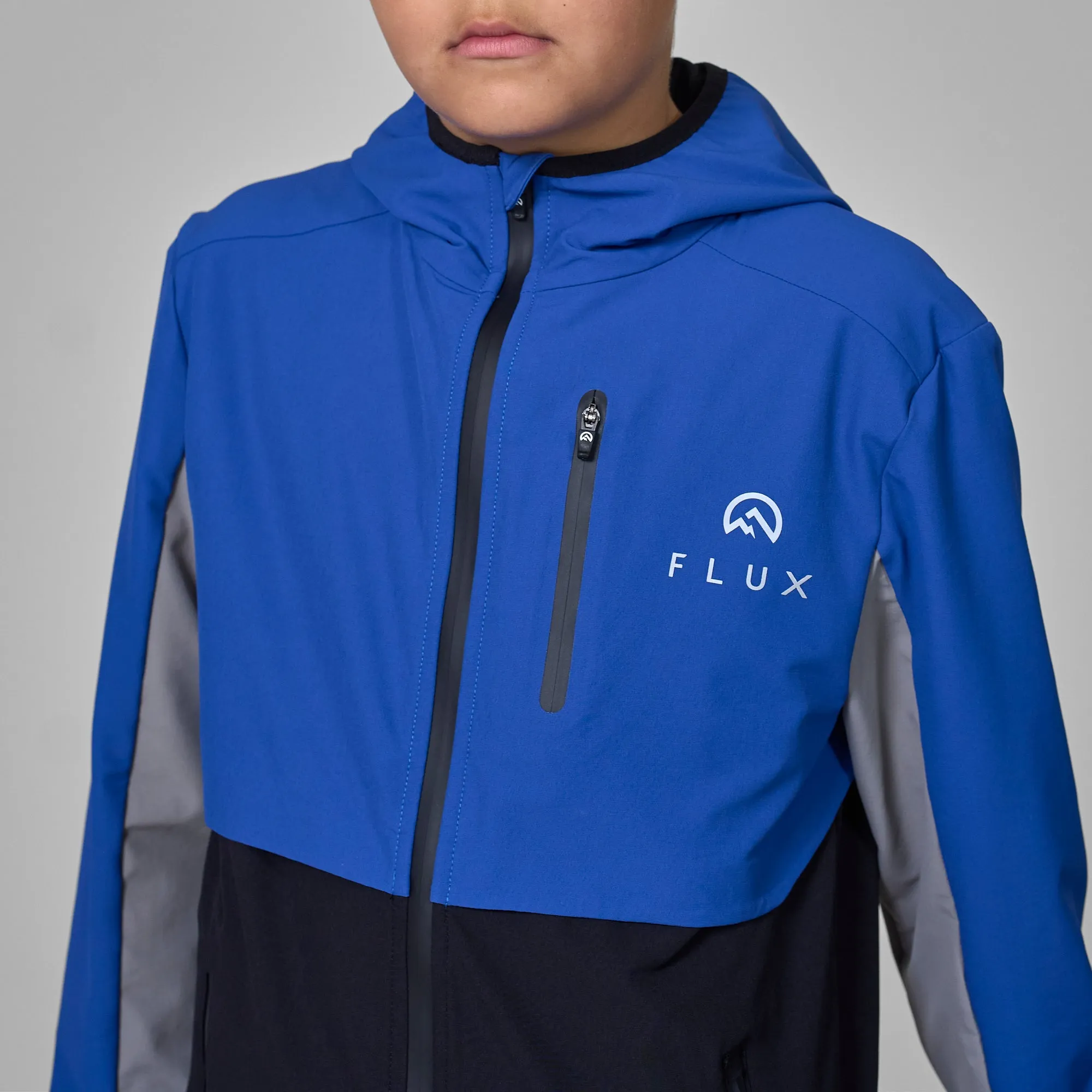 Junior Versatility Tracksuit Jacket - Black/Cobalt/Blue