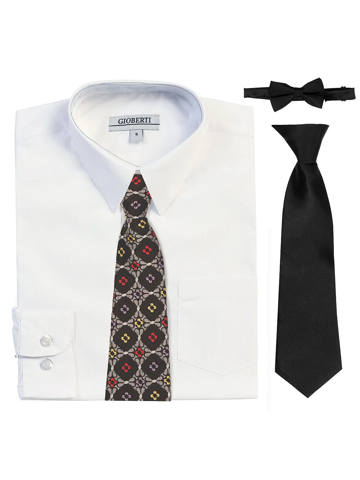 Kid's (2T-7) Shirt w/ Design Tie Set