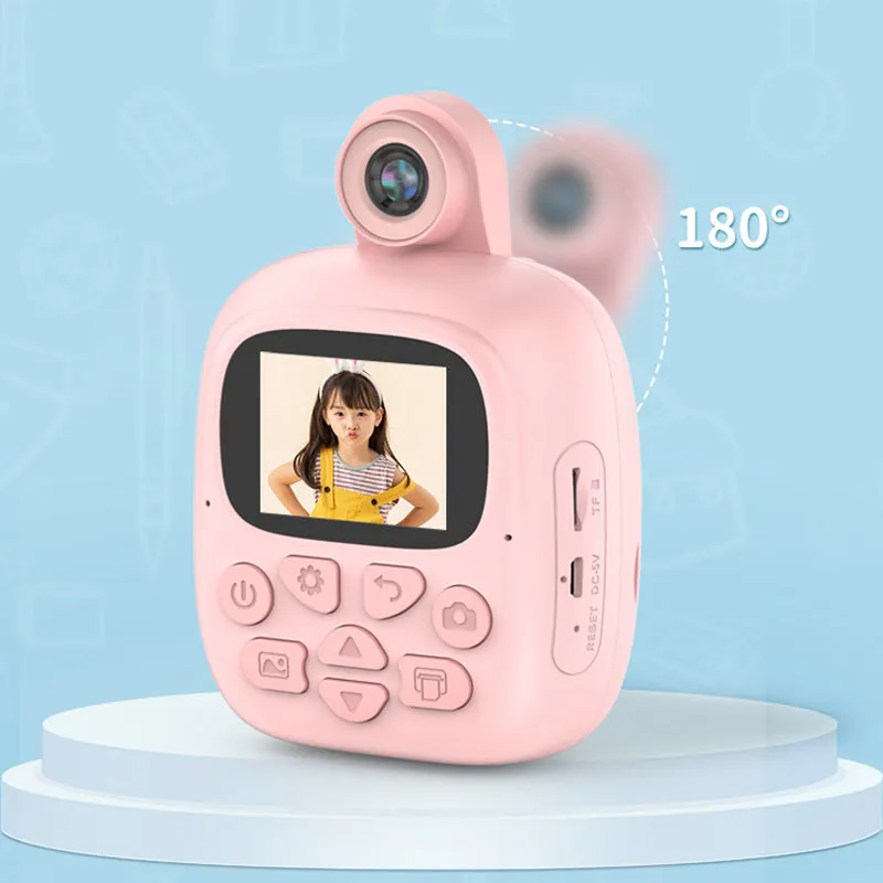 Kids Instant Thermal Print Digital Camera and Video Recorder with 2 Inch HD and 1080P Screen