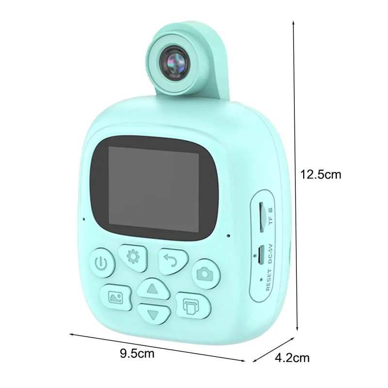 Kids Instant Thermal Print Digital Camera and Video Recorder with 2 Inch HD and 1080P Screen