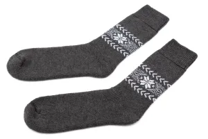 Álafoss Wool Socks w/ Traditional Pattern