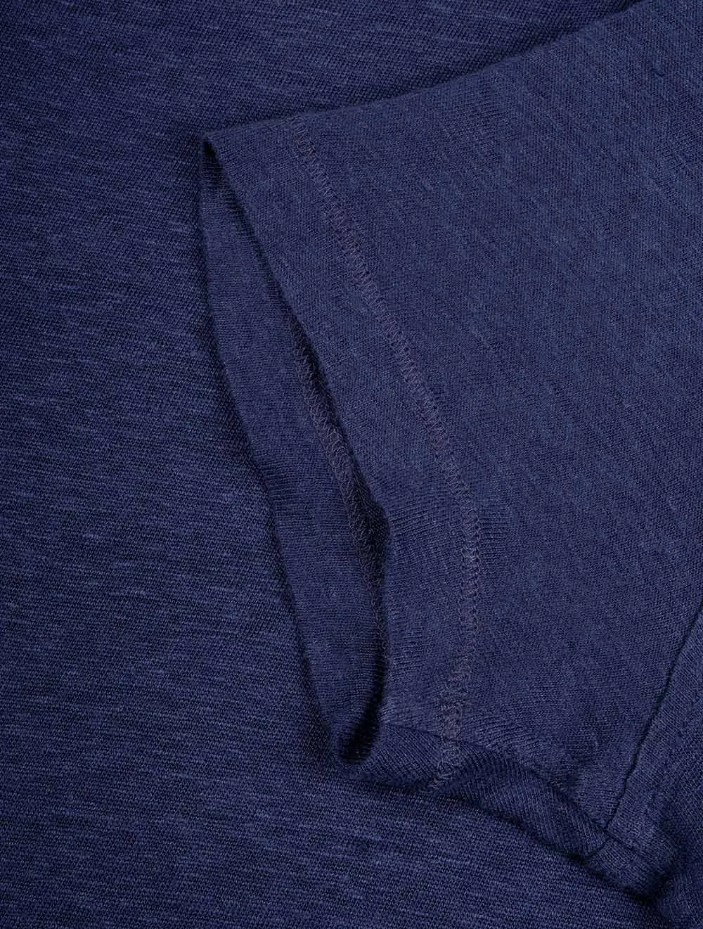 Linen Polo Shirt Navy