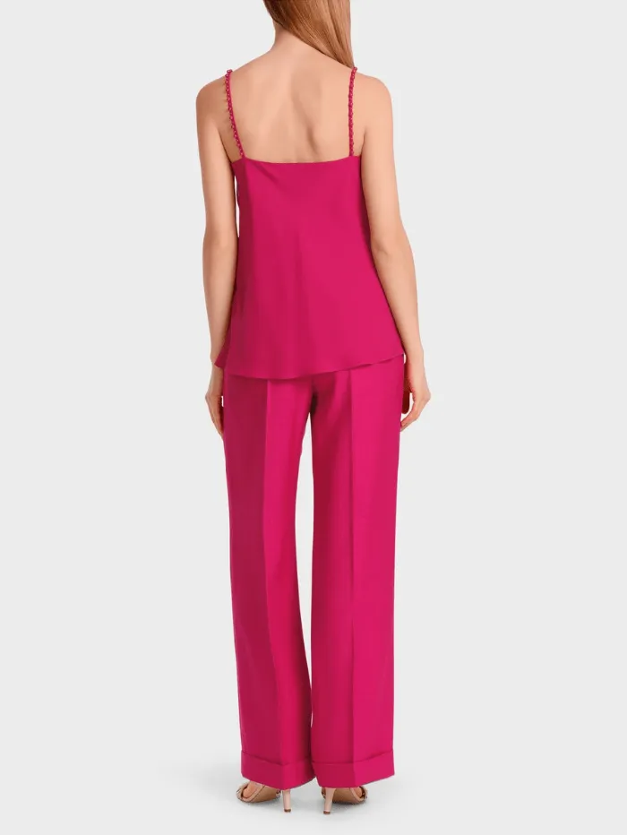 Marc Cain Collections Top With Beaded Straps In Deep Fuchsia WC 61.27 W90 COL 267