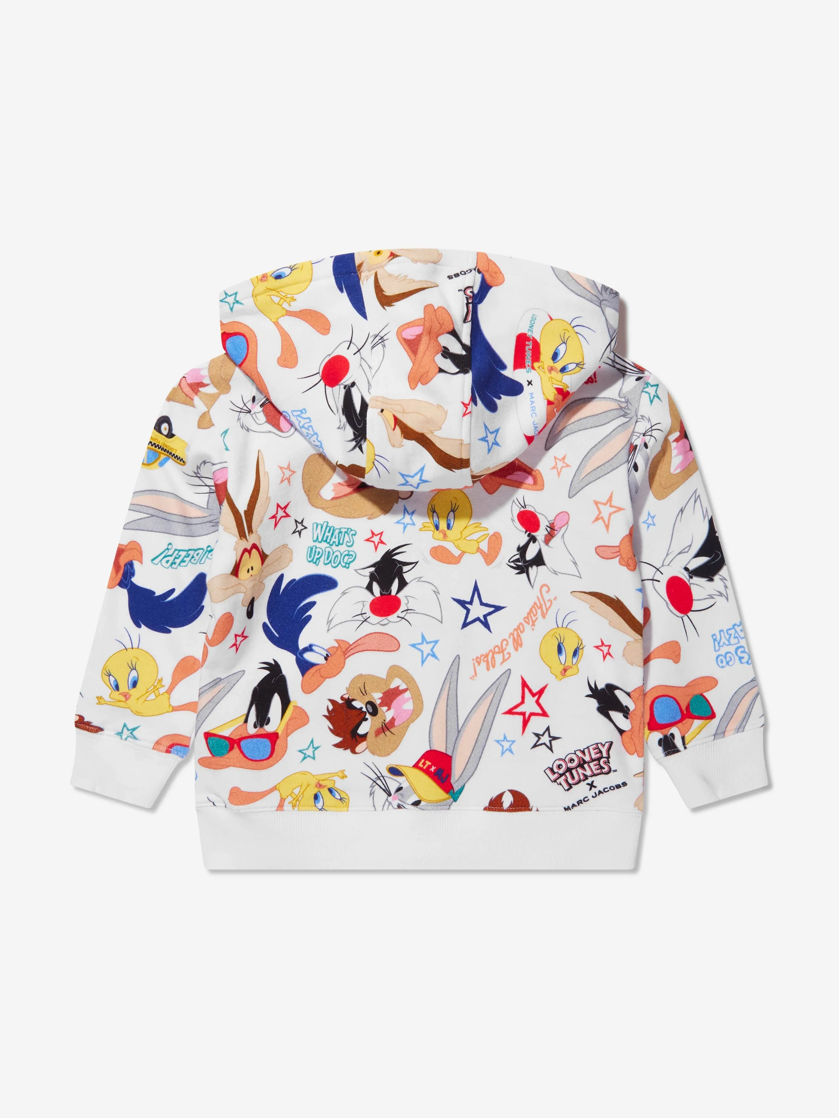 MARC JACOBS Kids Looney Tunes Zip Up Hoodie in White