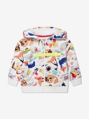 MARC JACOBS Kids Looney Tunes Zip Up Hoodie in White