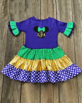 Mardi Gras Minnie Mouse Dress