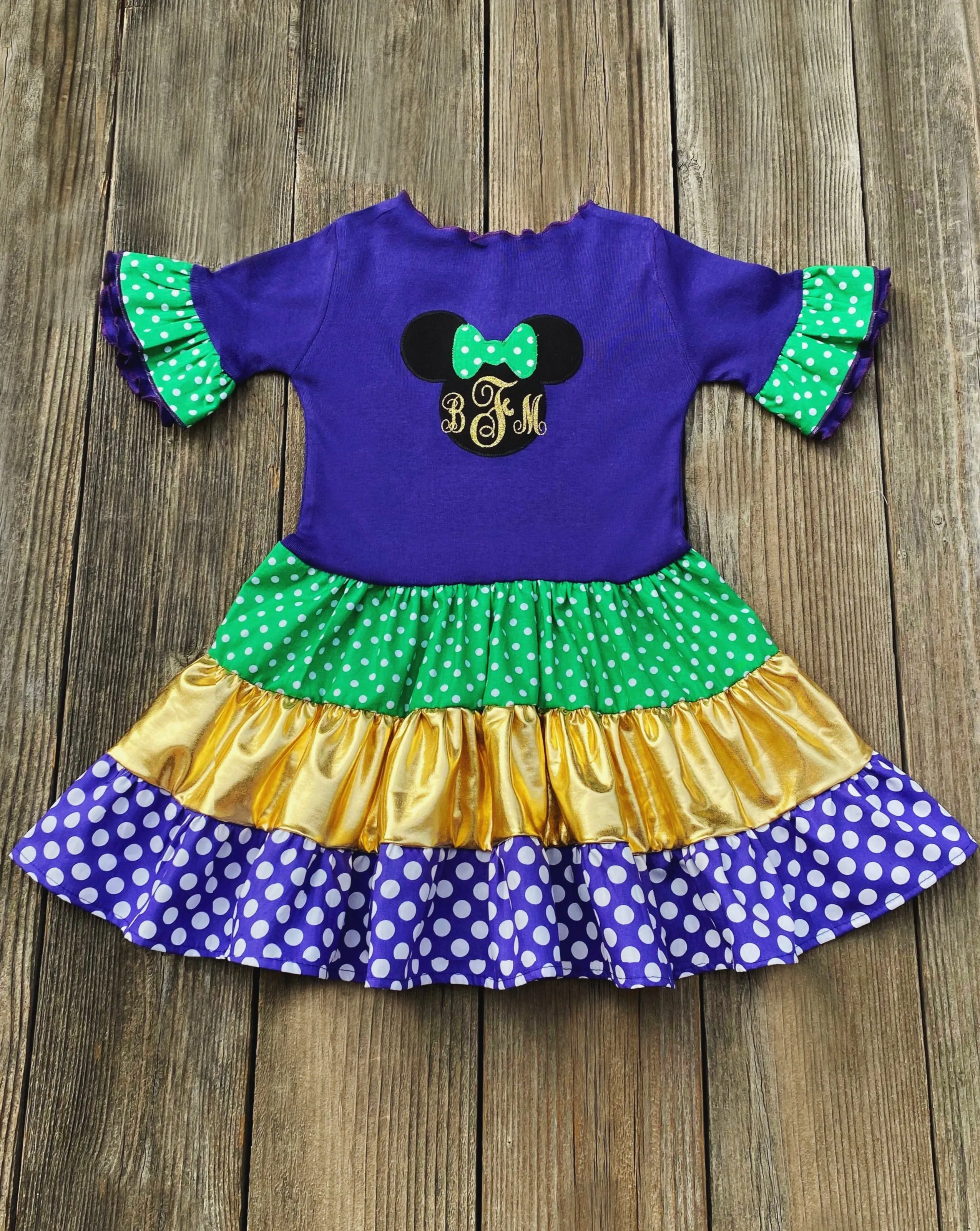 Mardi Gras Minnie Mouse Dress