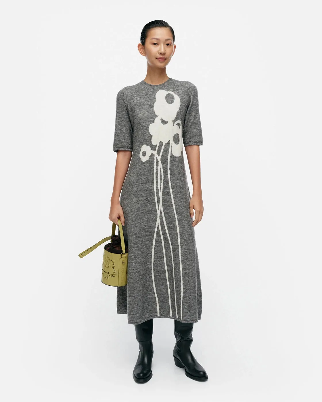 Marimekko Portti Lammet Knitted Wool Dress