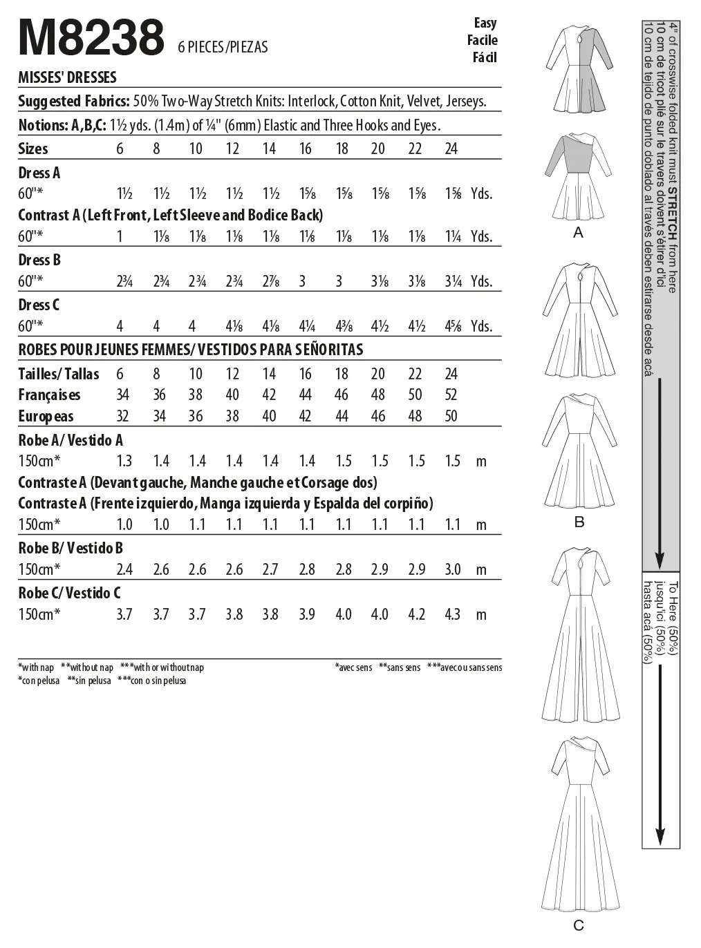 McCall's Pattern 8238 Misses' Dresses