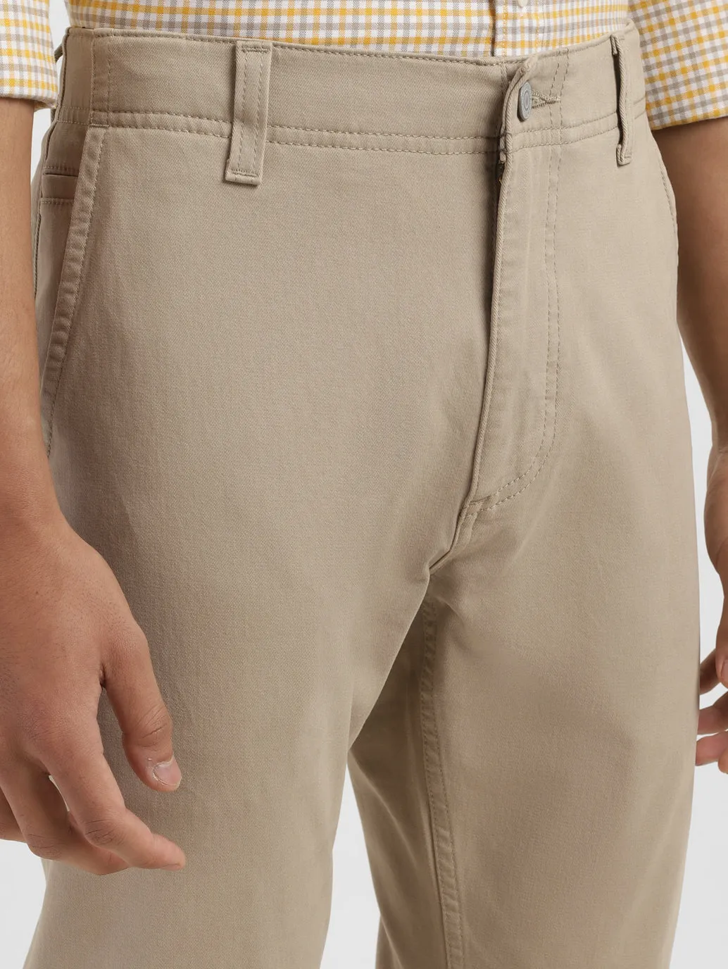 Men's 512 Beige Slim Tapered Fit Chinos