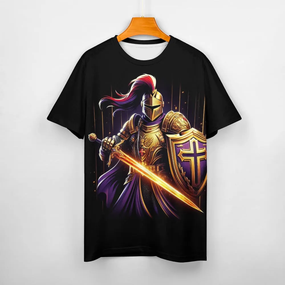 Men's Bold Templar Warrior Cotton T-shirt