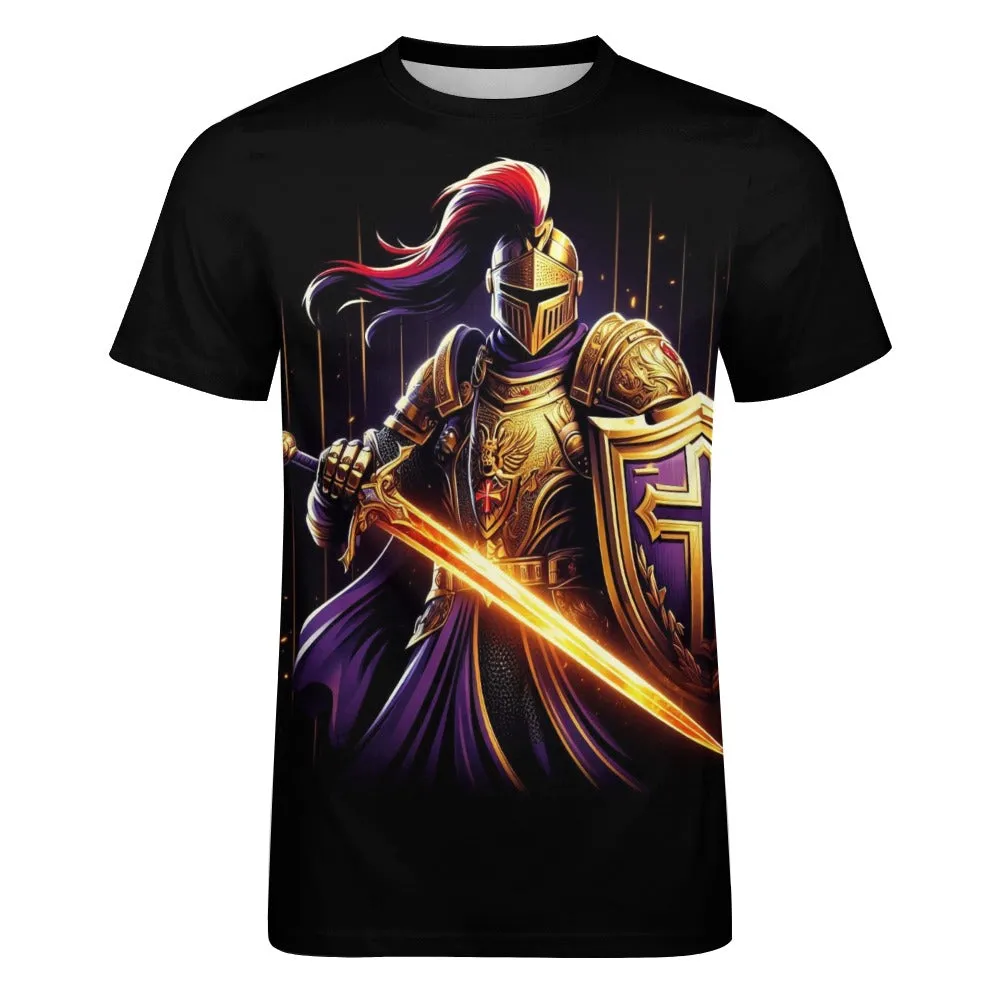 Men's Bold Templar Warrior Cotton T-shirt