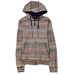 Men's Striped Hoodie Mauve Size S