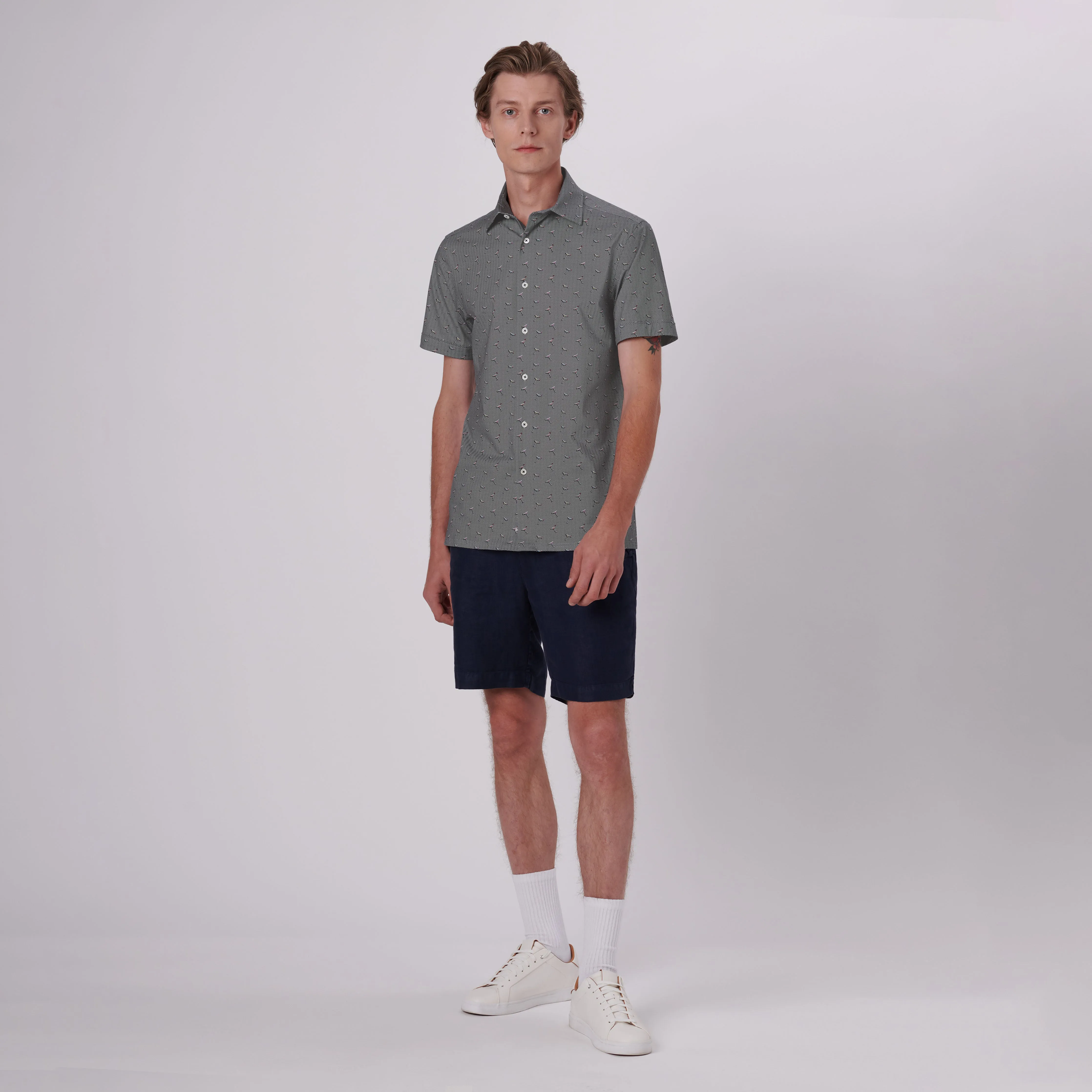 Milo Cocktails Print OoohCotton Short Sleeve Shirt