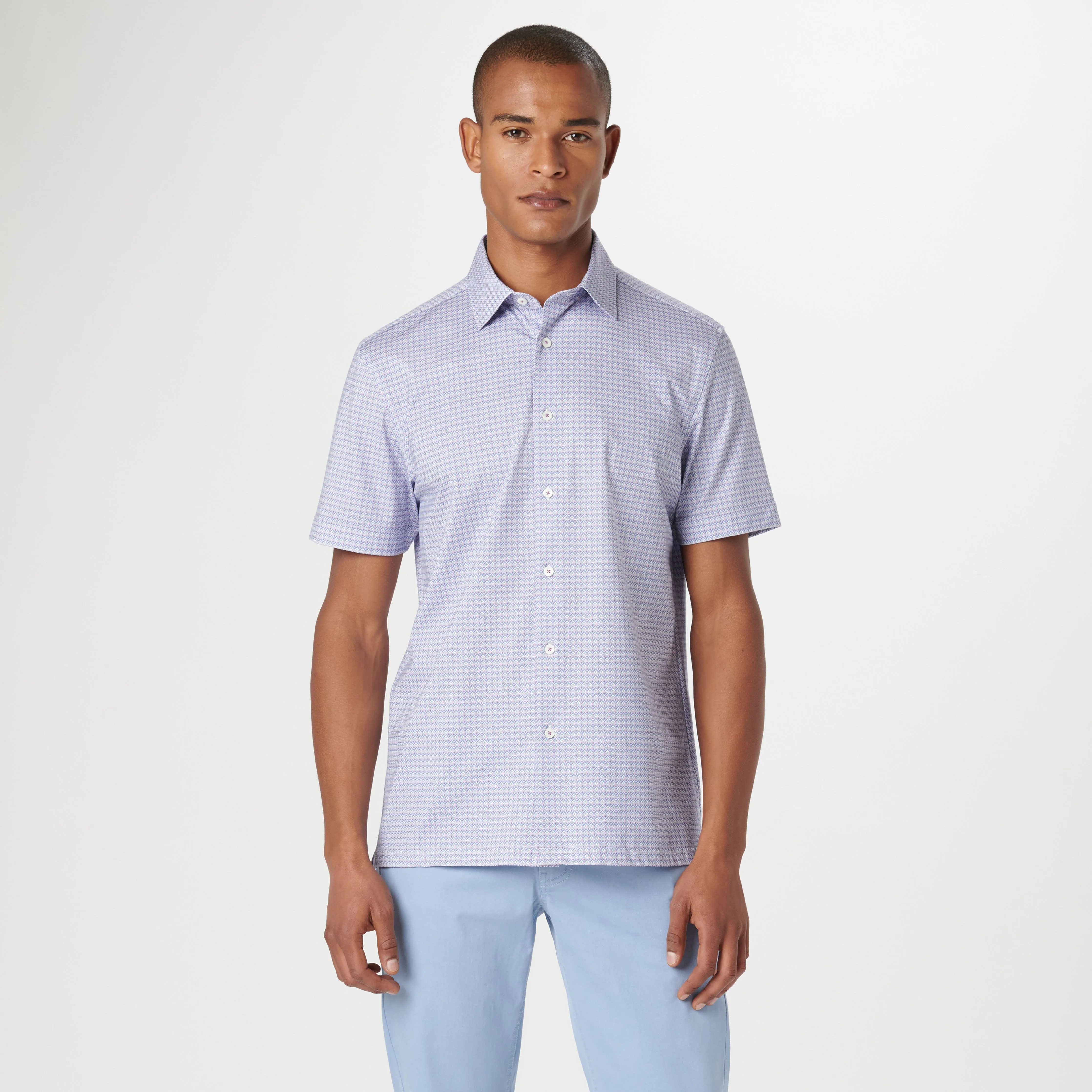 Milo Diamond Check OoohCotton Short Sleeve Shirt