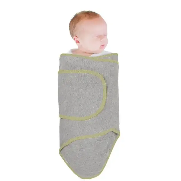 Miracle Blanket Swaddle - HEATHER GREY WITH YELLOW