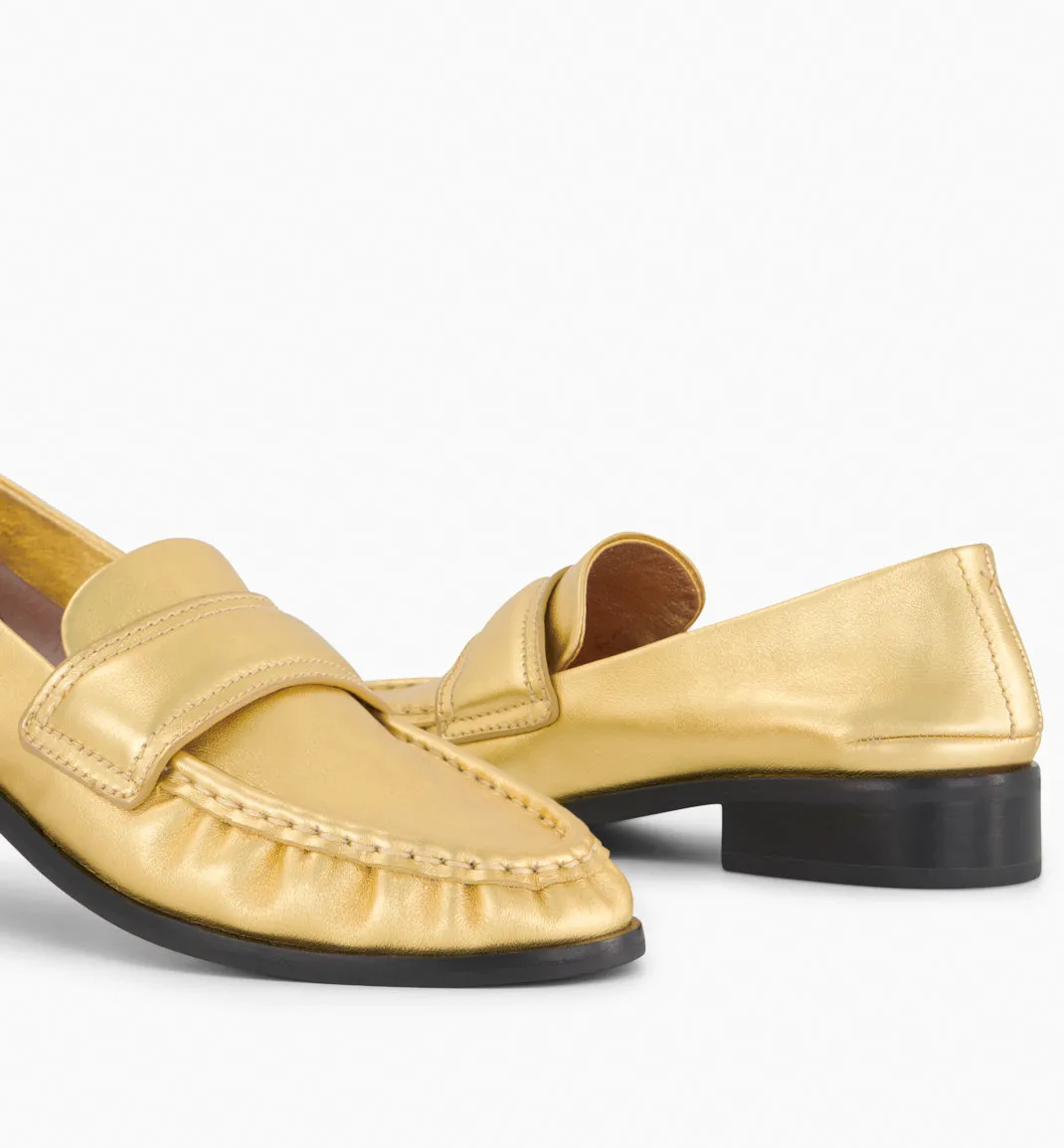 Miro Leather Loafer | Gold