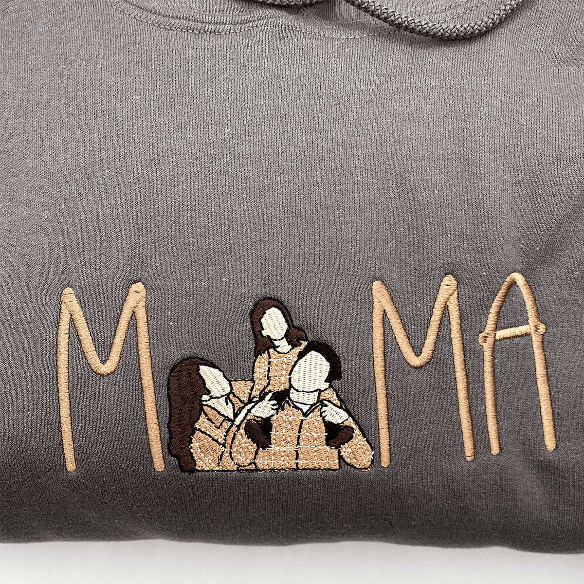 Mom Portrait Sweatshirt or Hoodie from Embroidered Photo, Meaningful Gifts for Mother's