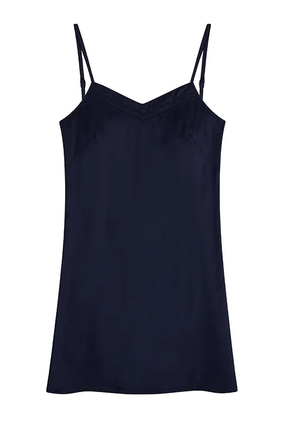 Mulberry Silk Nightdress/Slip -Midnight Navy