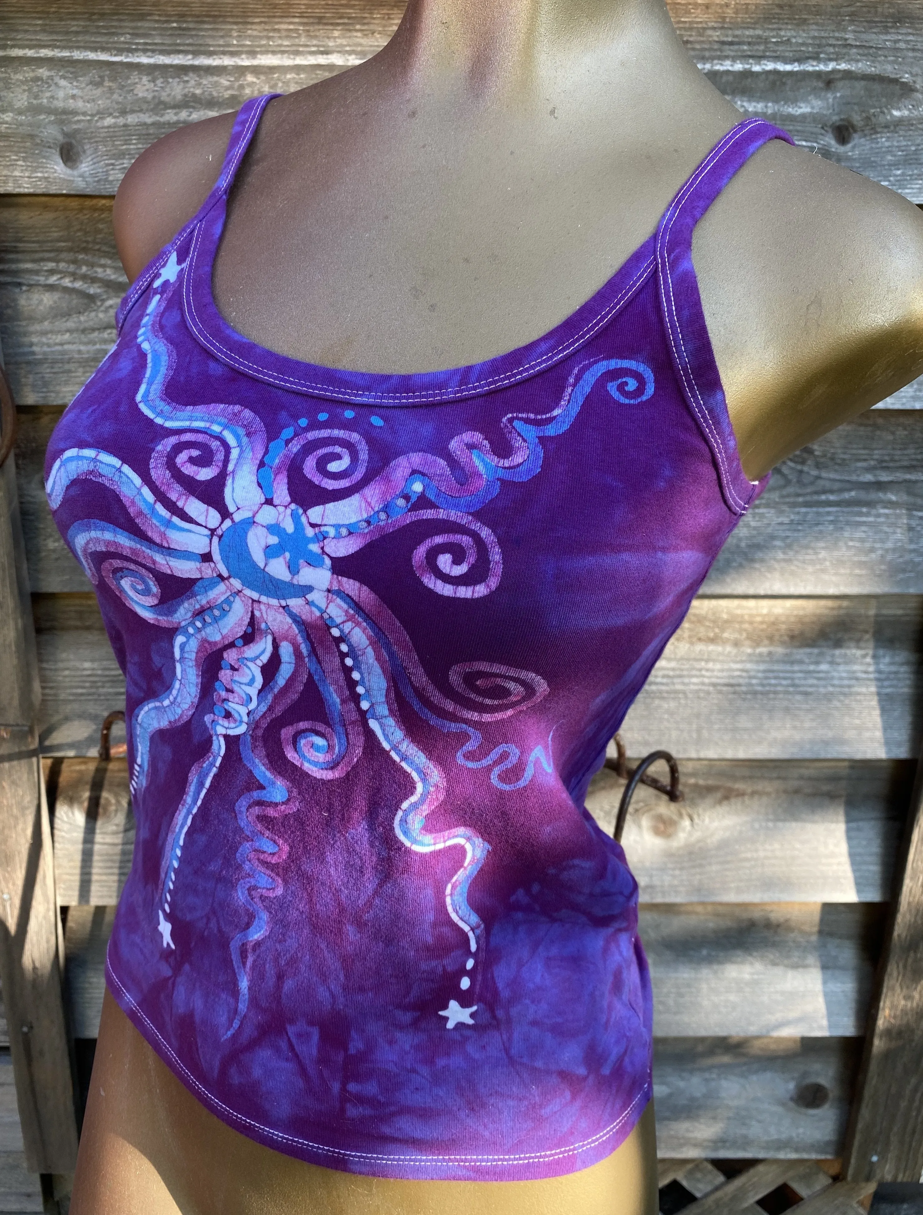 Nature Provides Purple Batikwalla Tank Top