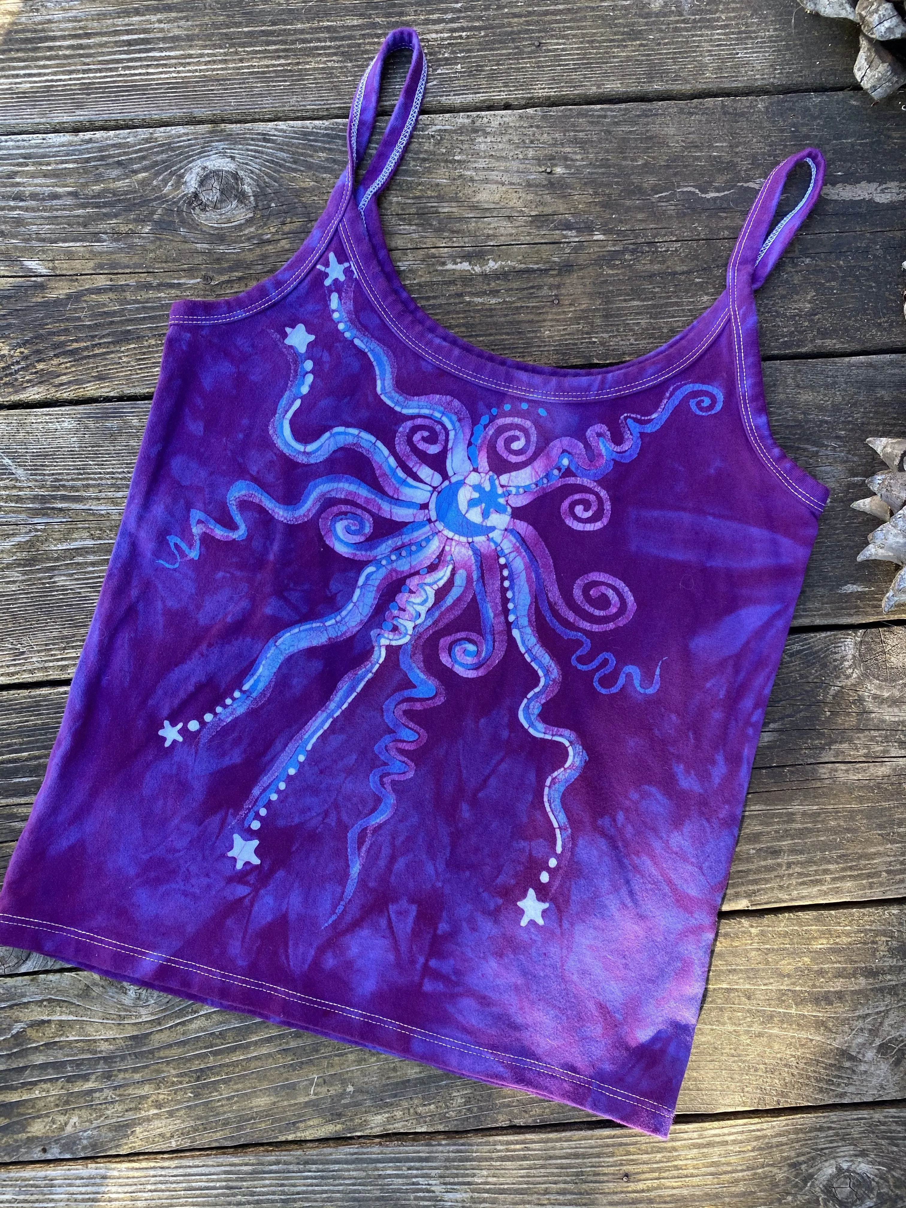 Nature Provides Purple Batikwalla Tank Top