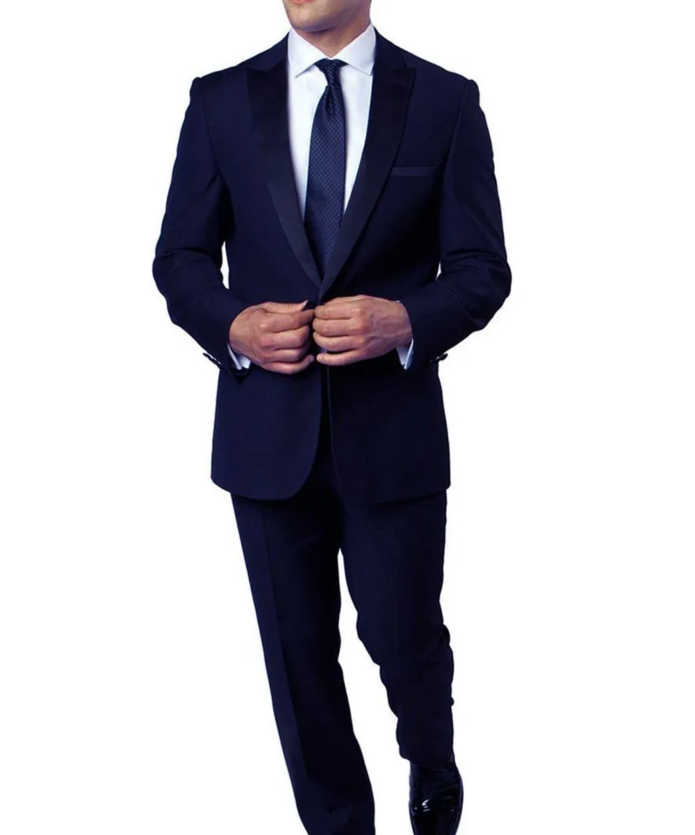 Navy Formal Slim Cut Men's Tuxedo Suit