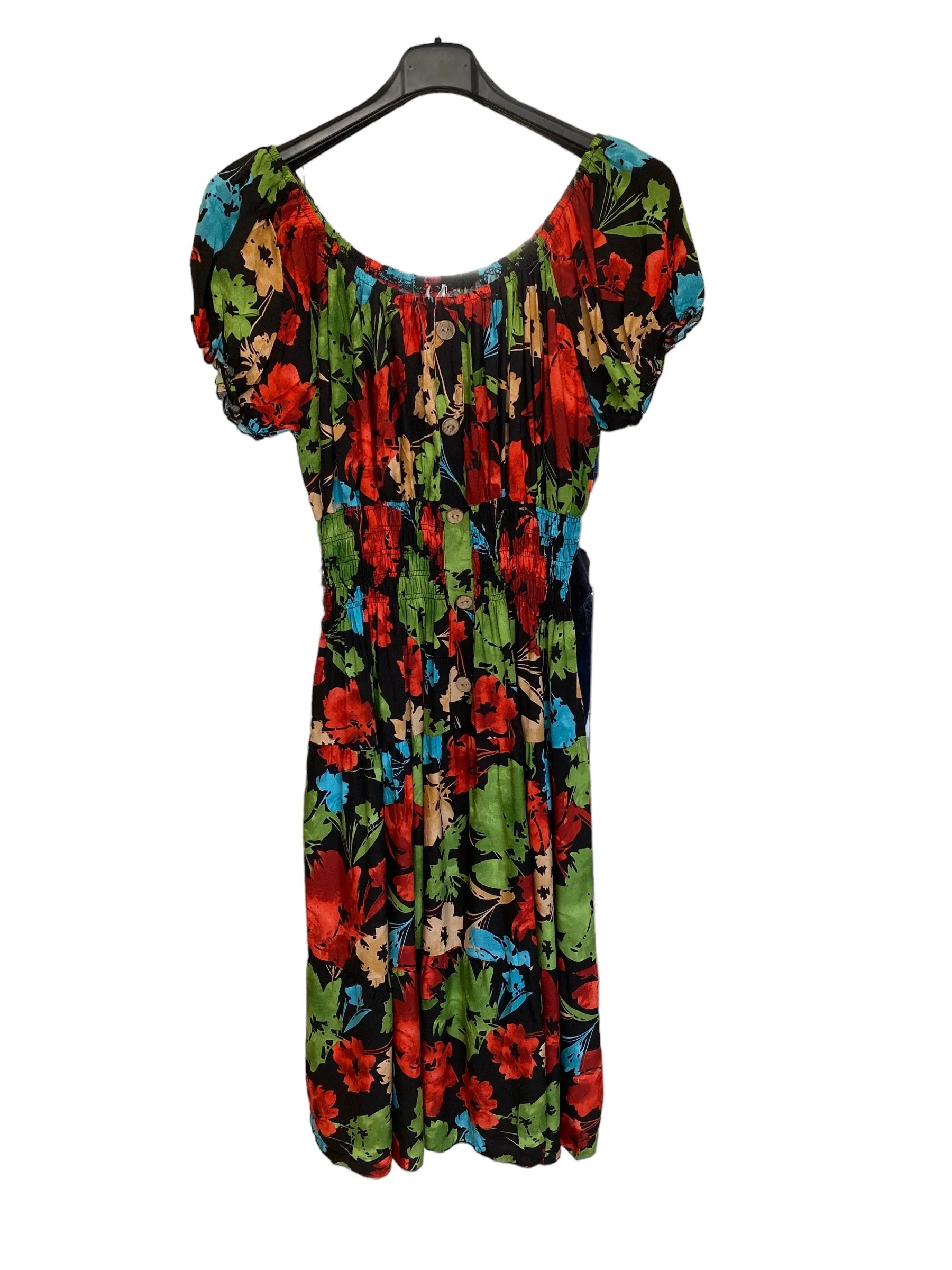 New Artist Flower Bardot Midi Dress (2 Colours)