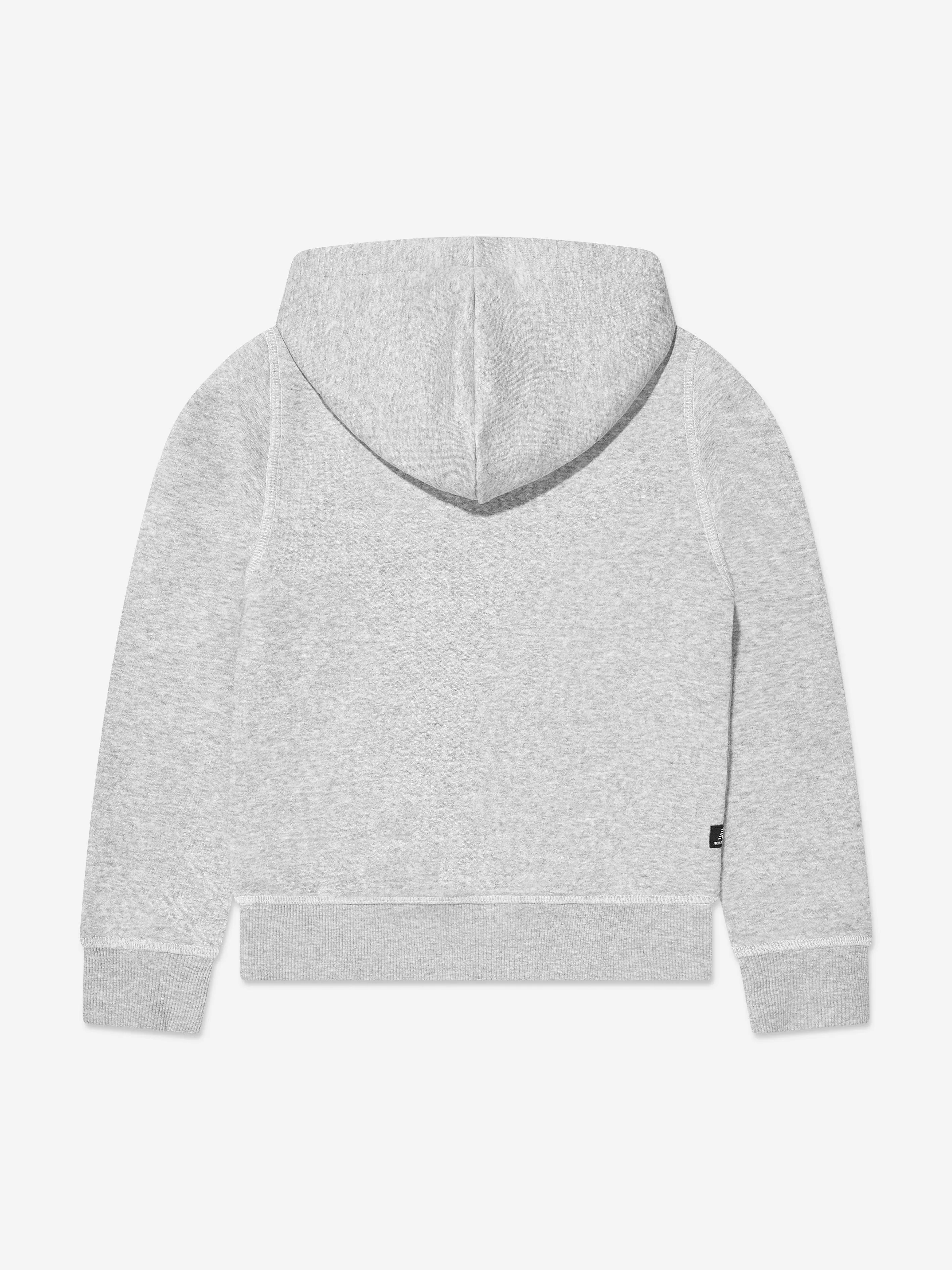 New Balance Kids Essentials Brushed Back Hoodie in Grey