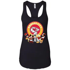 Nfl – Kansas City Chiefs Super Bowl 2019 Mickey Mouse Minnie Mouse Donald Duck Daisy Duck Football Women Tank Top