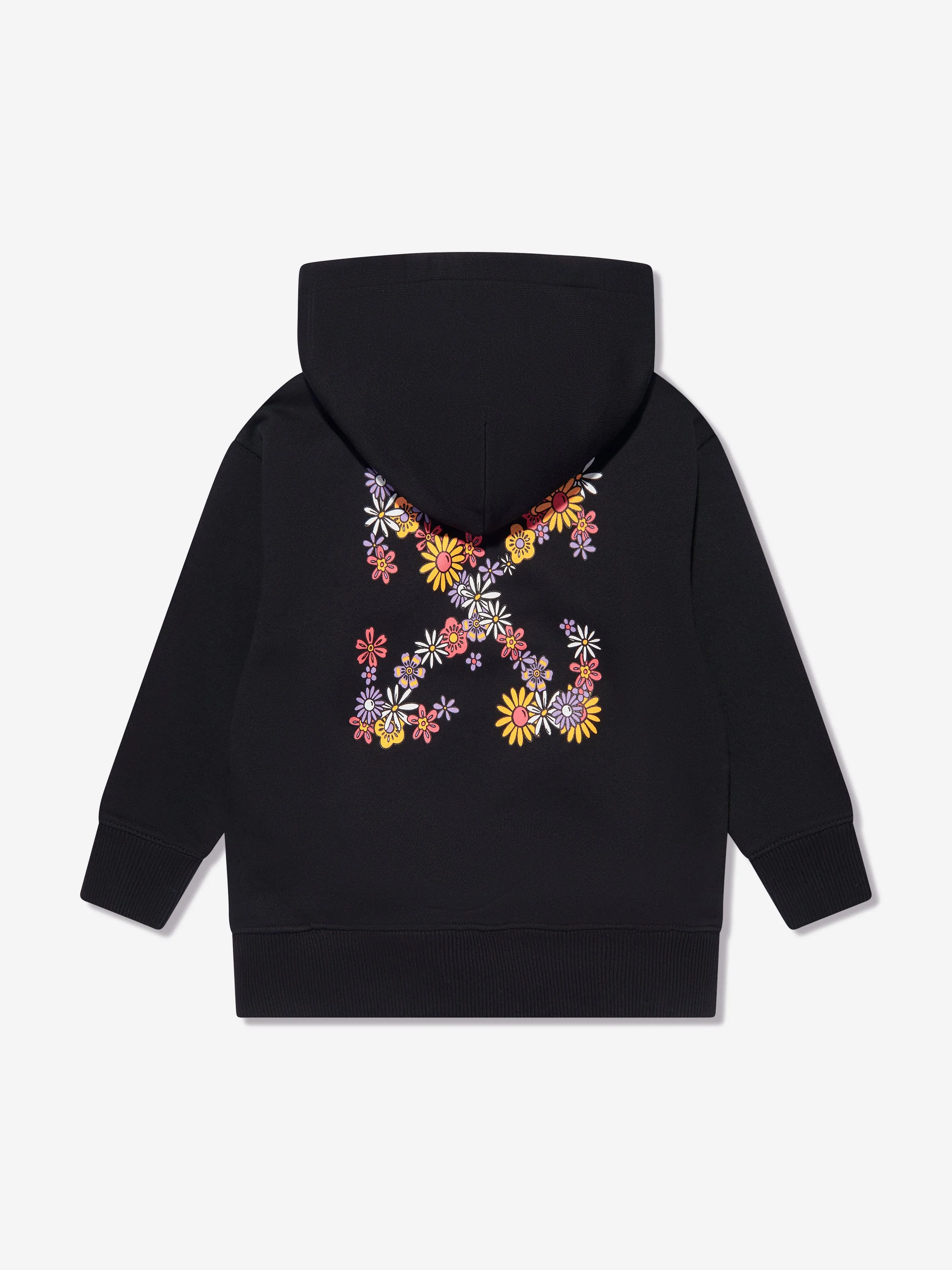 Off-White Girls Funny Flowers Hoodie in Black