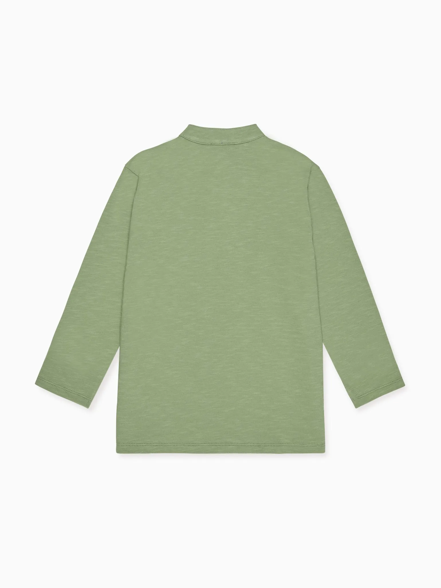 Olive Marco Boy Long Sleeve Polo Shirt