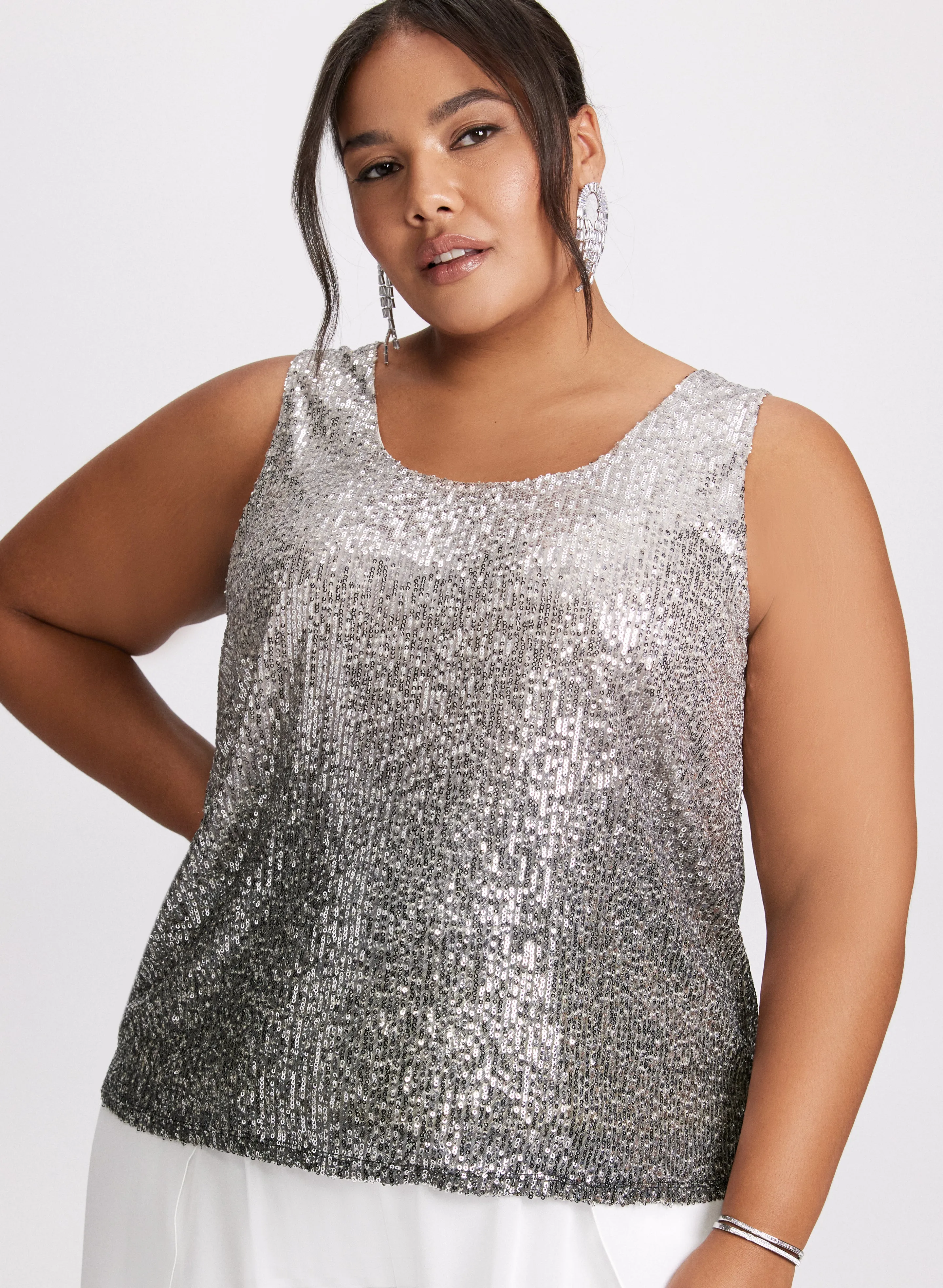 Ombré Sequin Tank Top