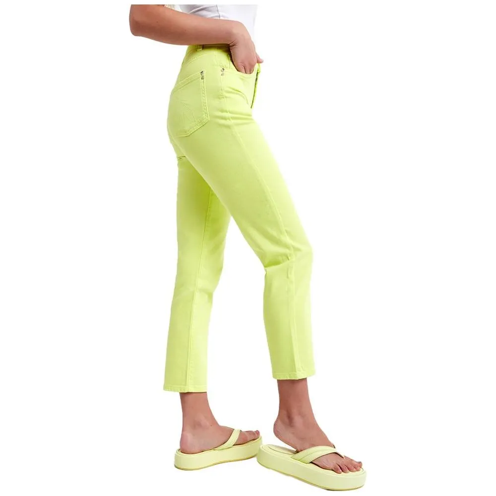 Patrizia Pepe Chic High-Waisted Lime Trousers