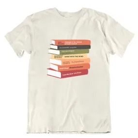 Personalised Bookshelf T-shirt - Cream