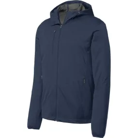 Port Authority Men's Dress Blue Navy Active Hooded Soft Shell Jacket