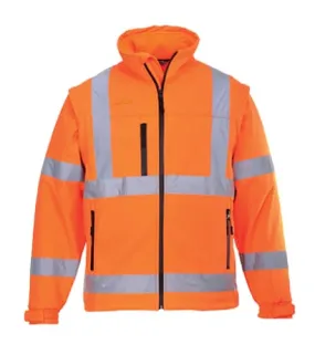 Portwest Hi-Vis Softshell 3 Layer 2 in 1 Jacket/Bodywarmer - S428