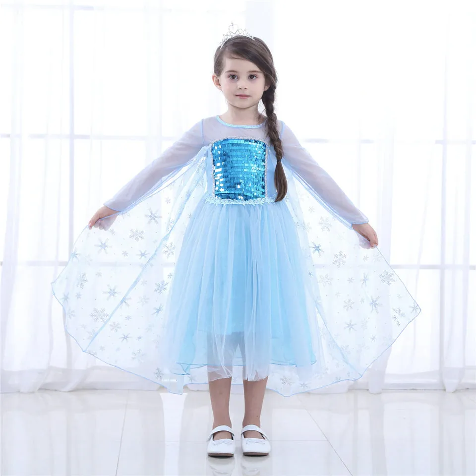 Princess Elsa Princess costume with 8 pack accessories