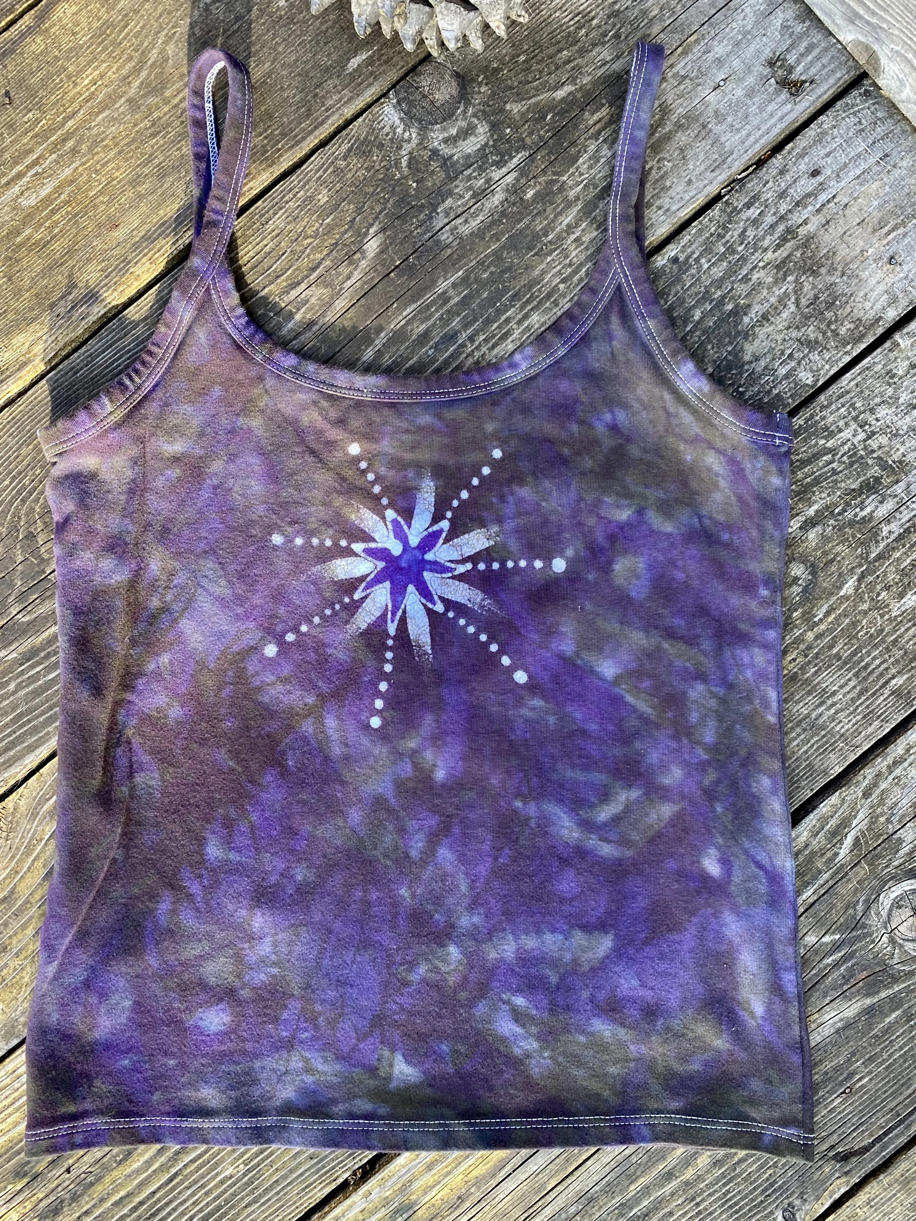 Purple Sage Moonbeams Batikwalla Tank Top