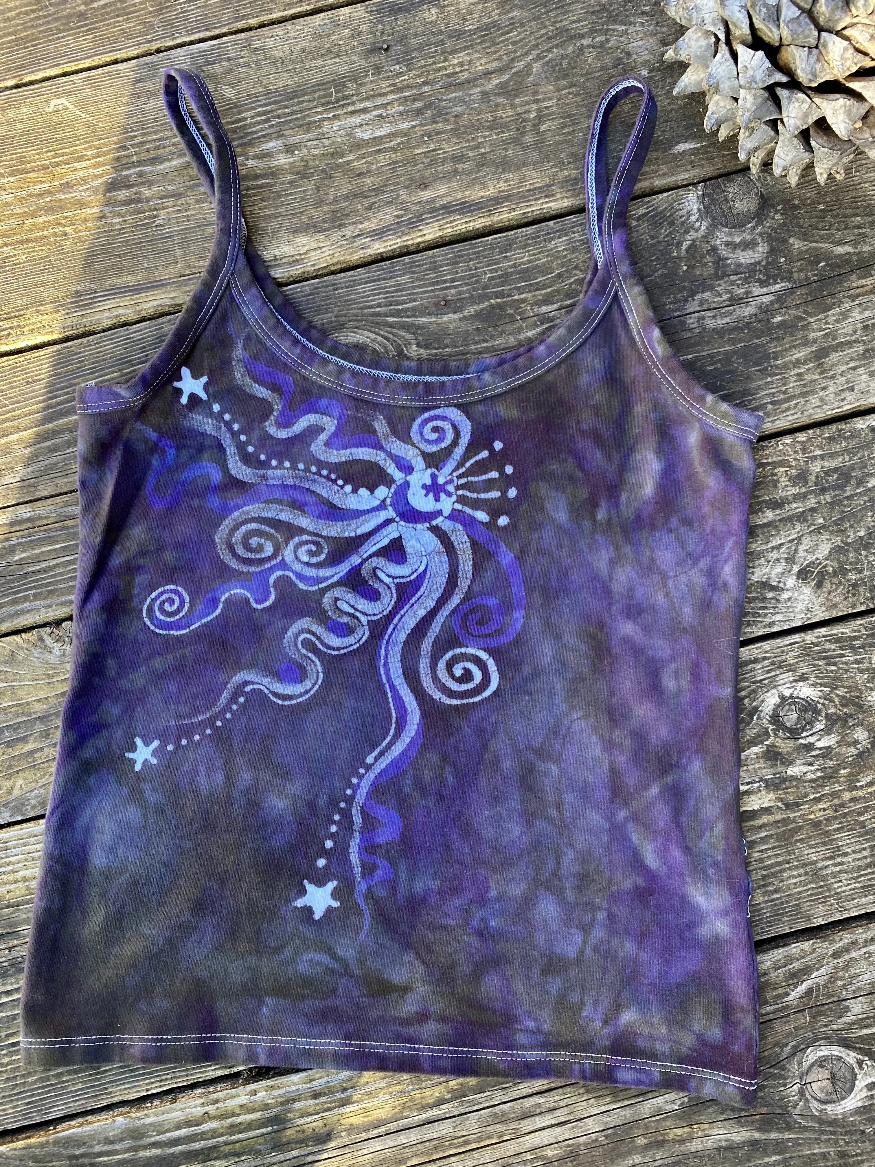 Purple Sage Moonbeams Batikwalla Tank Top