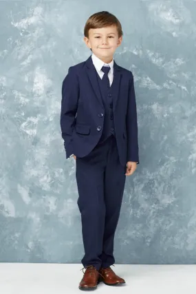 "Stanford" Kids Navy Suit (5-Piece Set)