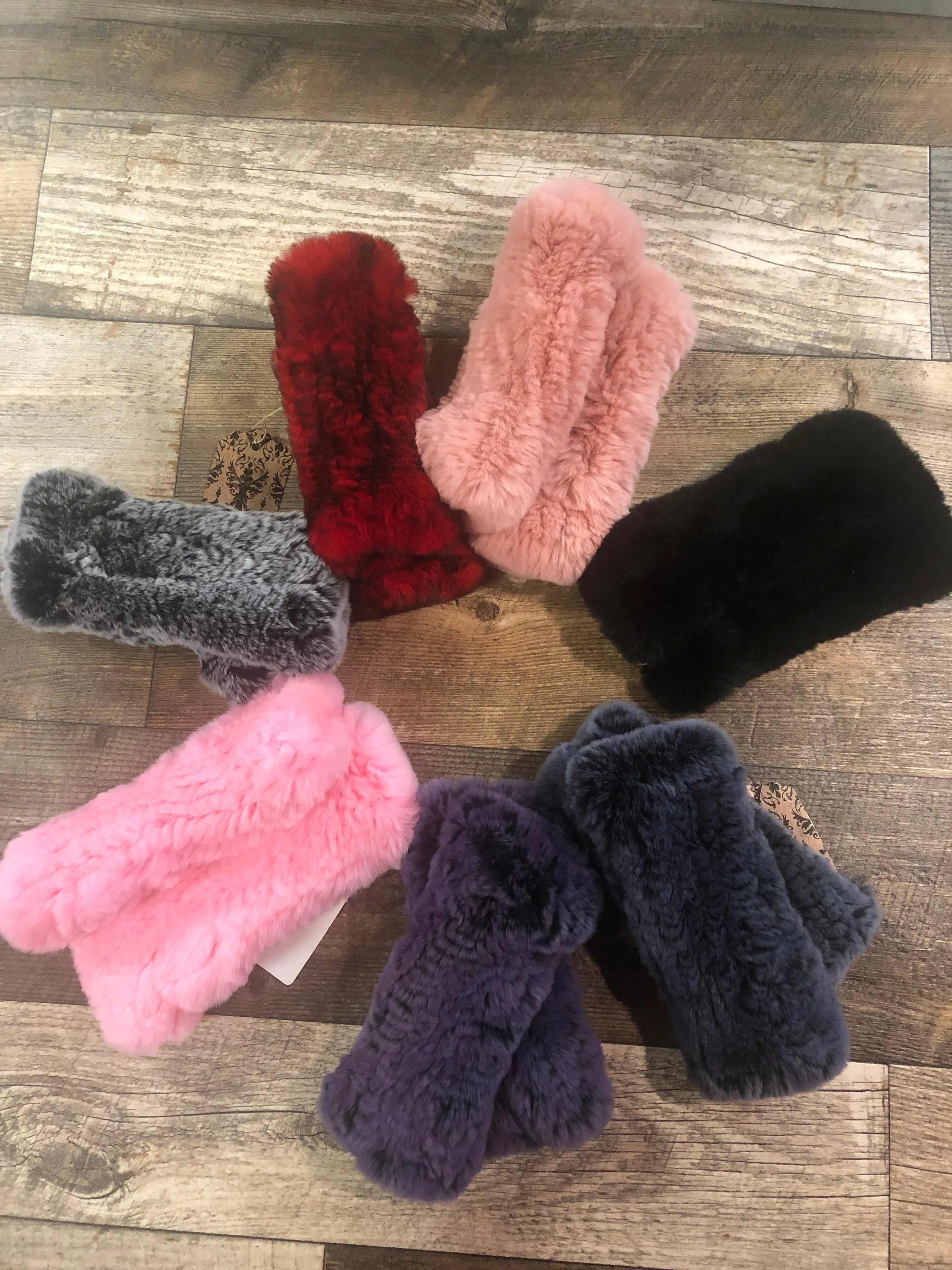 Rabbit Fur Arm Warmers - 14 Colors