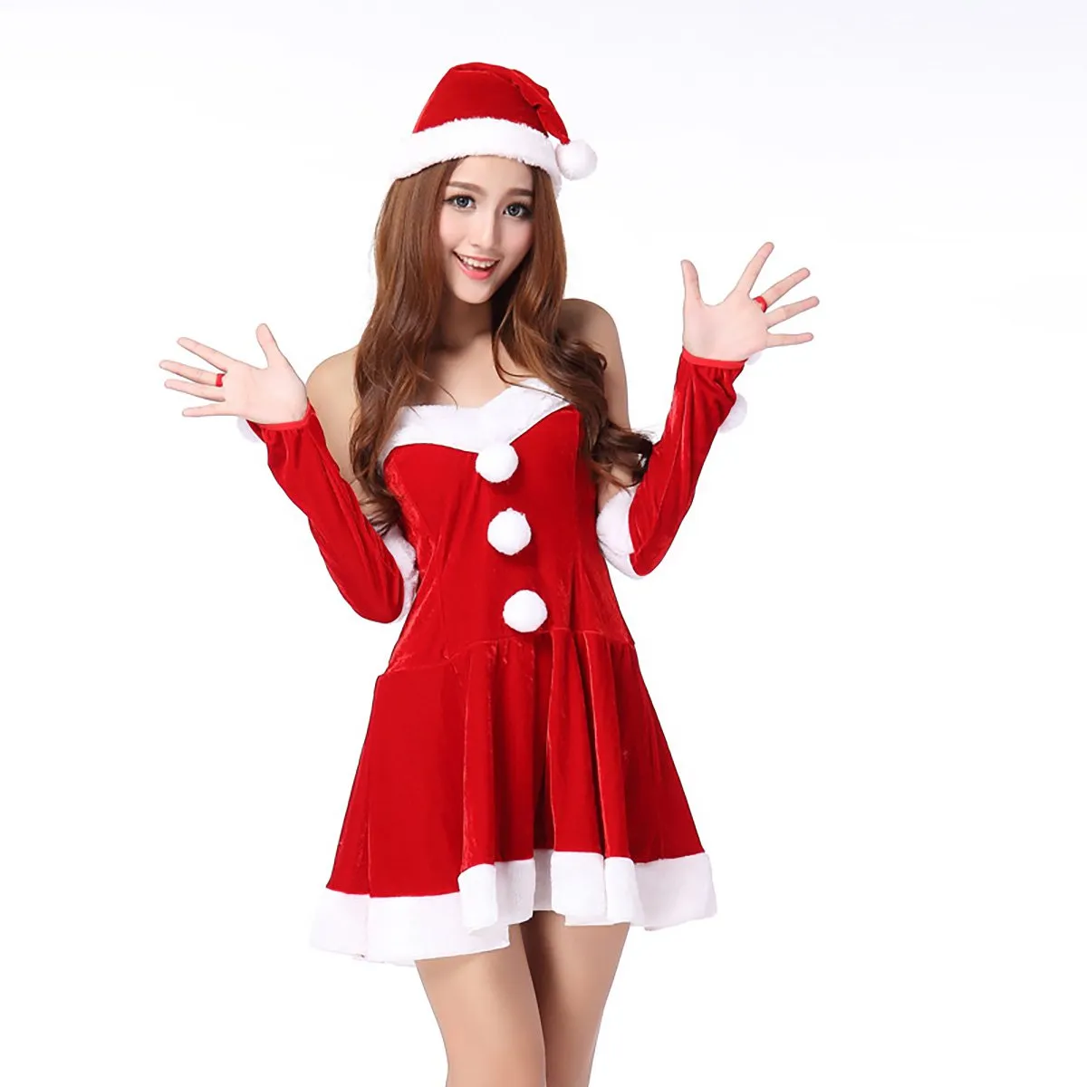 Red Christmas Santa Dress Set