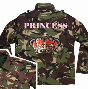 Red Sequin Crown Camo Jacket