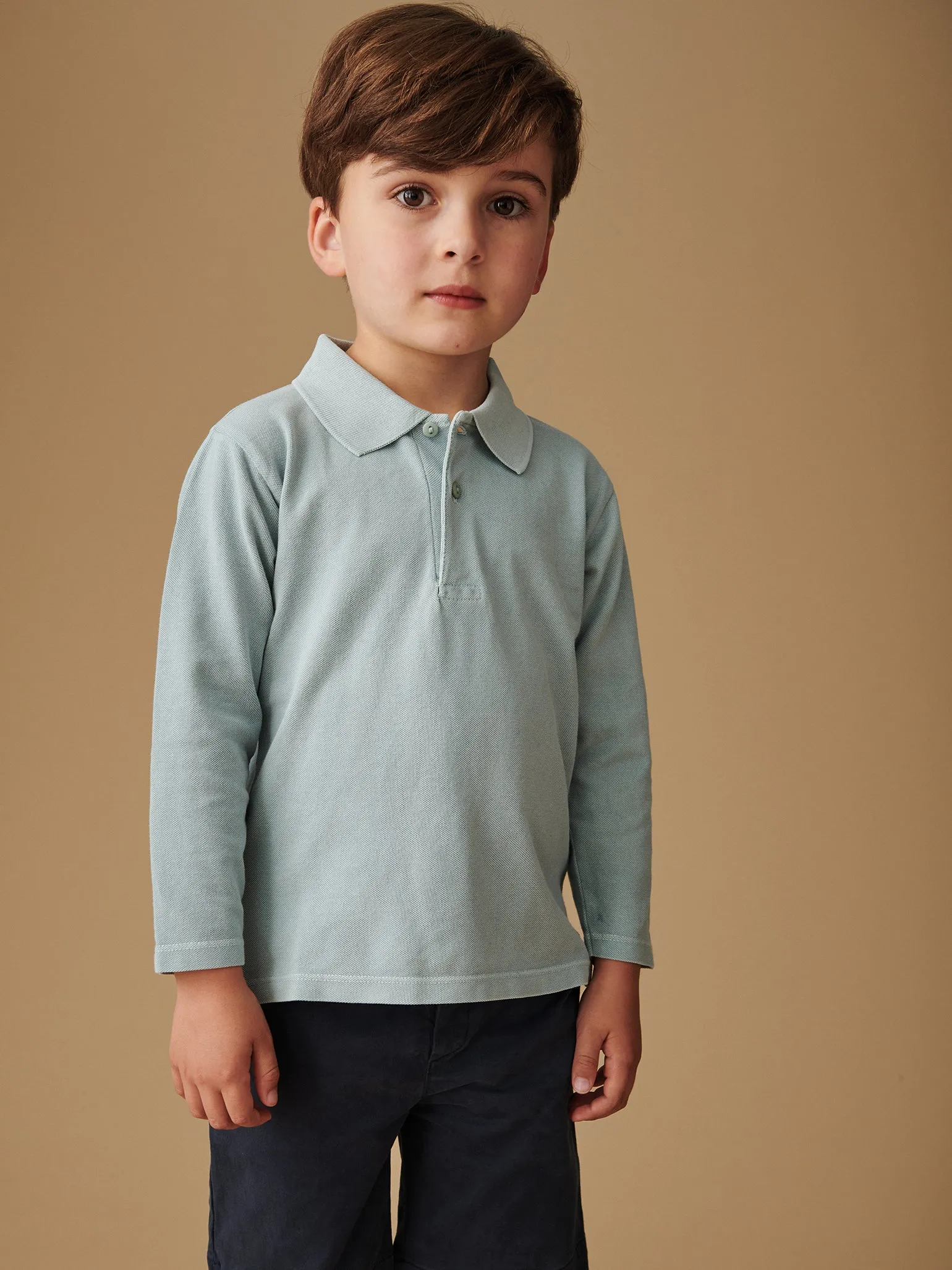 Sage Braulio Long Sleeve Boy Polo Shirt