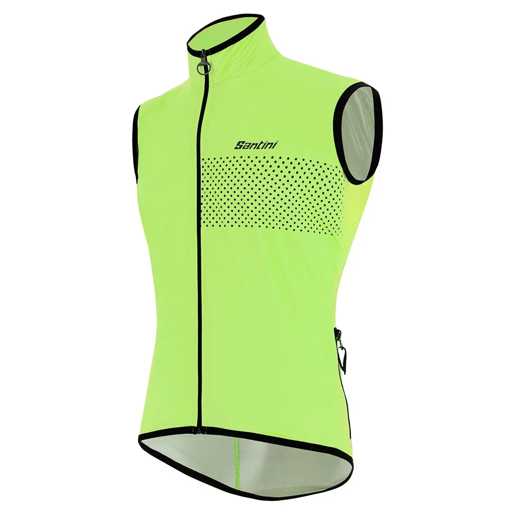 Santini Guard Nimbus Rain-Wind Vest - Fluo Green